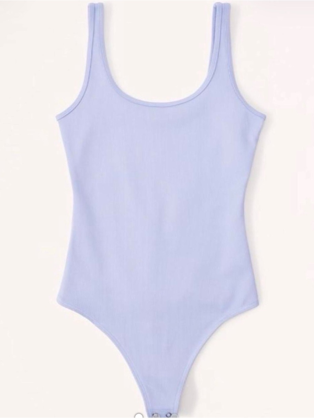 Abercrombie & Fitch Light Lilac Ribbed V-Neck Bodysuit